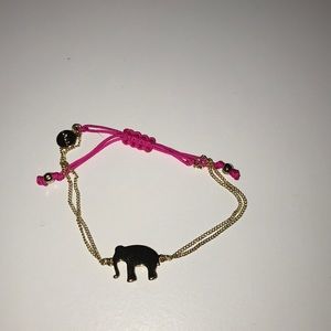 Gold and Pink Elephant Stella and Dot Bracelet